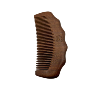 SickBeard Knuckle Beard Comb - compact ergonomic wooden comb with SickBeard logo