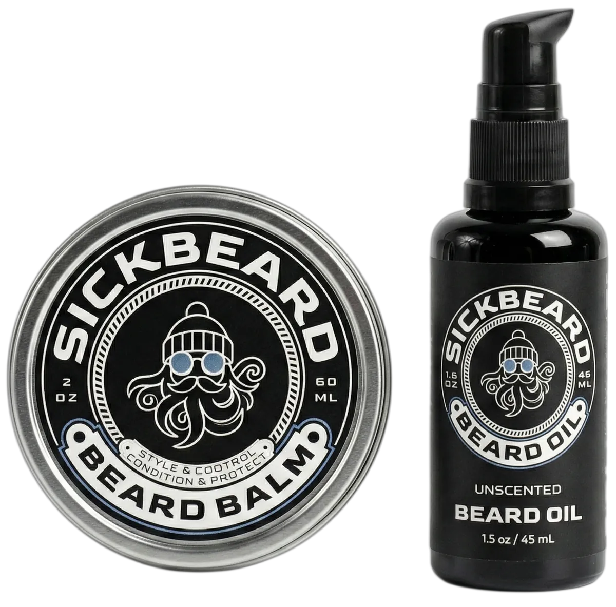 SickBeard beard oil and beard balm duo