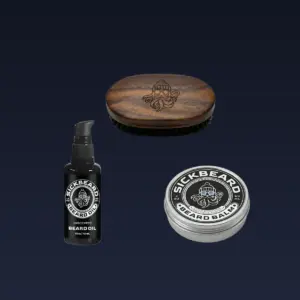 SickBeard Daily Kit: beard oil, beard balm, walnut boar bristle brush